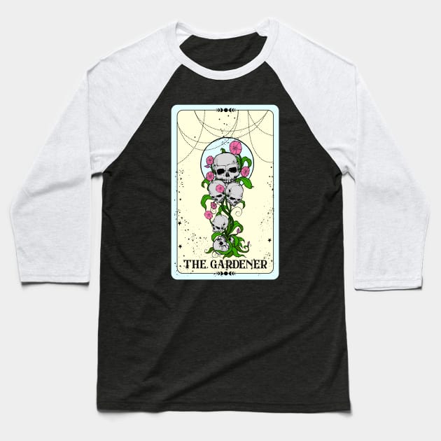 Gardening Lover - The Gardener Tarot Baseball T-Shirt by Whimsical Frank